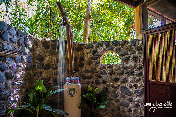 Open Air Stone Shower